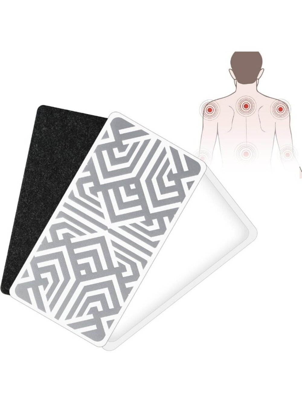 3-Pack Reusable Pain Relief Patches for Neck & Back - Drug-Free Comfort
